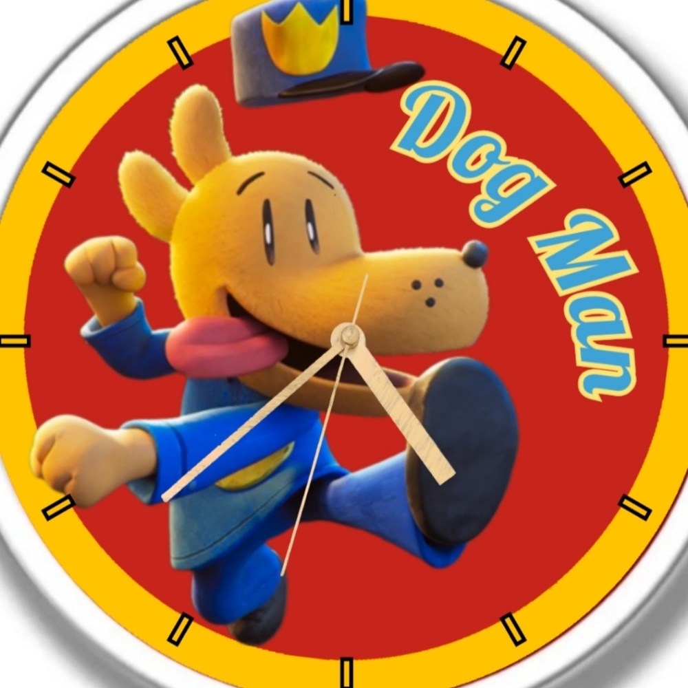 Dog Man clock
